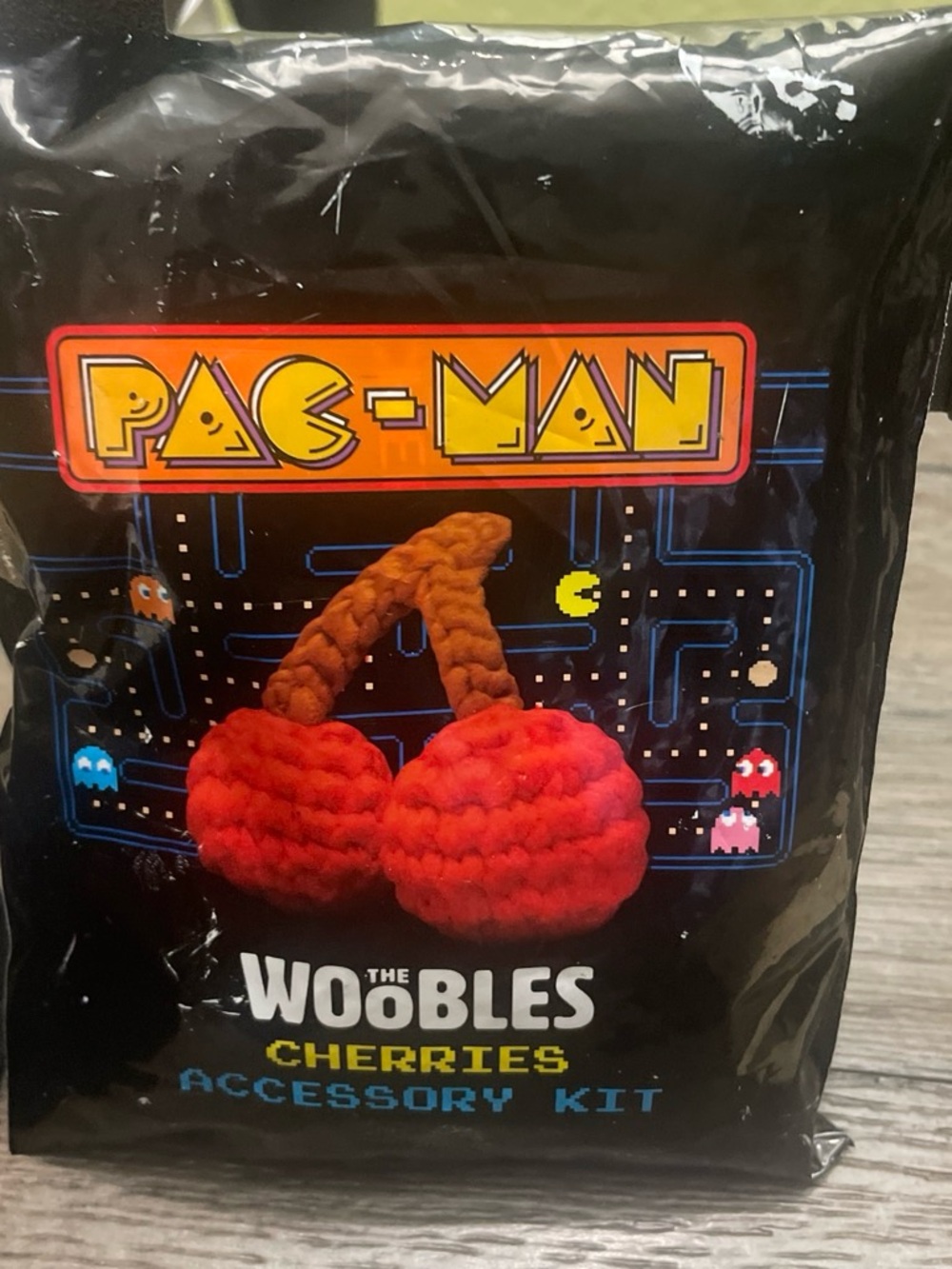 The Woobles x Pac- Man Cherries  Crochet Accessory Kit - Red Brand New Sealed